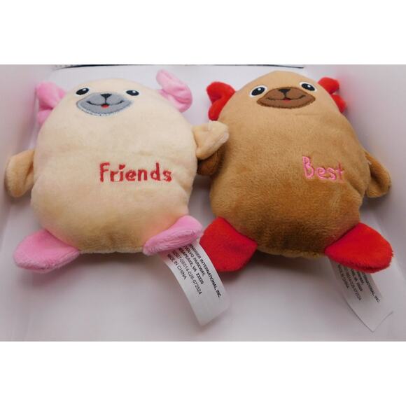 Valentine's Day Plush Dog Toy Gift Set of 2 Best Friends - Picture 2 of 5